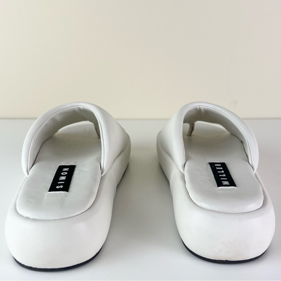NEW SIMON MILLER IVORY PLATFORM SLIDE SANDALS - Picture 4 of 11